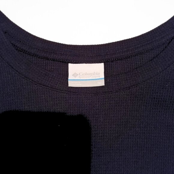 Columbia Black Holly Hideaway Waffle Weave Long-Sleeve Thumb Shirt Tunic Top 1X - Picture 7 of 9